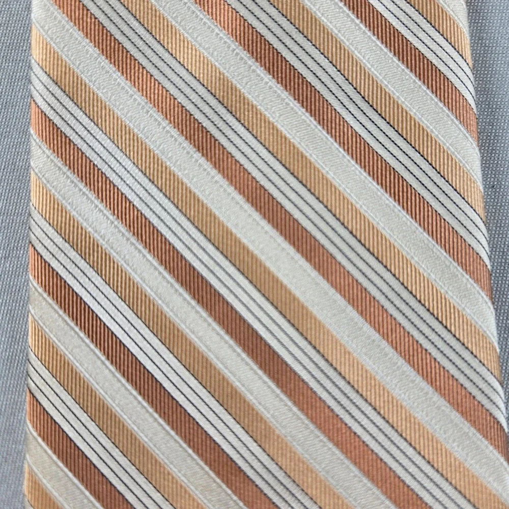 Calvin Klein Silk Necktie Bundle Men's Blue Black Tan Stripe Plaid Office Wear